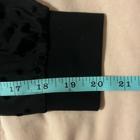 NWT Fashion Nova Come My Way Black Midi Dress Size M Sheer Sleeve Polka Dot - Picture 12 of 16